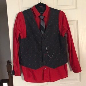 Drill Clothing 3 piece boys set L (14/16) skulls